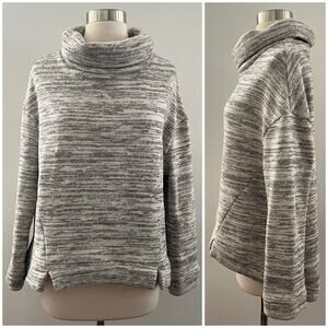 Anthropologie Saturday Sunday Sweater Women's M Gray Cowl Neck Knit Long Sleeve